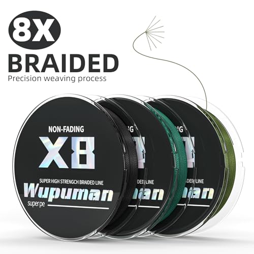 Braided Fishing Line 8 Strands (Non-Fading) Super 100% PE(LBS:6/8/10/15/20/30/40/50/60/70/80/90/100/130/150/200)(150M 300M 500M 1000M) Ocean, Lake,Parks, River Fishing - color: Red, size: 6LB 1000M 1093Yards