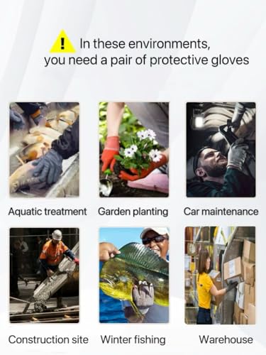 Women Men Waterproof Fishing Gloves,Anti-Slip Catch Fish Gloves,Puncture Proof Fishing Gloves for Handling,Catching,Cleaning - color: Orange