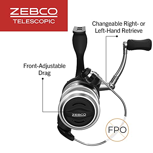 Zebco 33 Spinning Reel and Telescopic Fishing Rod Combo - style: 5 Foot - Micro Spinning