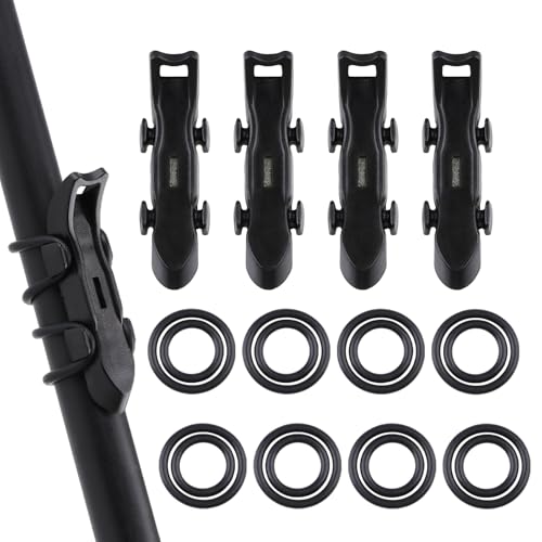 Magnetic Hook Keeper for Fishing Rod, [4Pcs] Quick Installation Fishing Bait Holder with 2 Sizes of Rubber Rings, Lure Magnetic Keeper for Fly Fishing Tackle & Rod Storage
