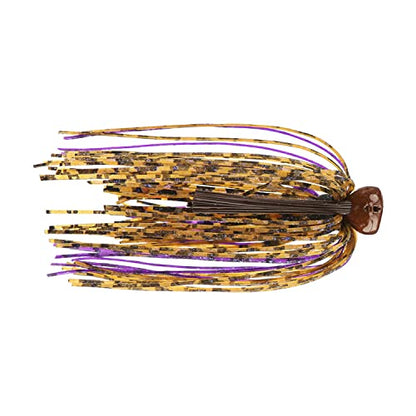 Buckeye Lures 1/2 Oz Flat Top Finesse Jig with Premium Skirting & Rubber Skirt Collar Durable Versatile Fishing Bait - color: Peanut Butter & Jelly