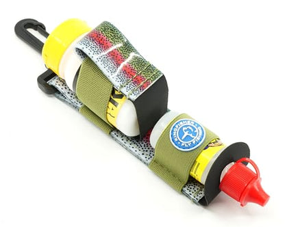 Gehrke’s Gink and Loon Outdoors Top Ride Dry Fly Floatant with Kingfisher Combo Holder - color: Rainbow Trout
