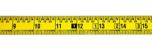 Workbench Ruler – Adhesive Backed – 1 Inch Wide X 8 Foot Long – Left to Right – Fractional – 1/16” Grads