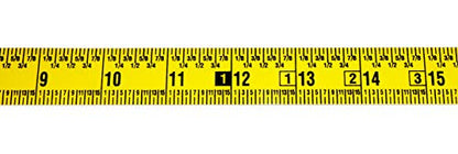 Workbench Ruler – Adhesive Backed – 1 Inch Wide X 8 Foot Long – Left to Right – Fractional – 1/16” Grads