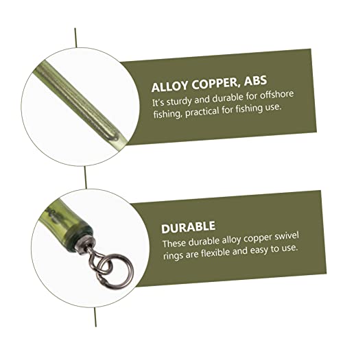 HANABASS 10pcs Carp Fishing Swivels Heavy-Duty Rolling Swivel Tackle for Freshwater Saltwater Fishing Connectors for Bass Walleye Tarpon Snapper