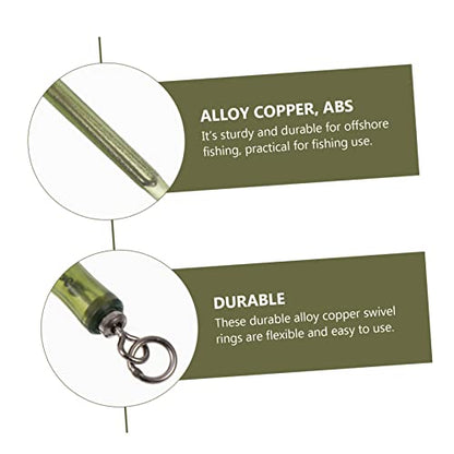 HANABASS 10pcs Carp Fishing Swivels Heavy-Duty Rolling Swivel Tackle for Freshwater Saltwater Fishing Connectors for Bass Walleye Tarpon Snapper
