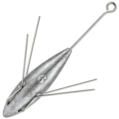 Dr.Fish 5 Pack Sputnik Sinker Spider Sinker 2oz-10oz Surf Fishing Lead Weight Pyramid Saltwater Beach Casting Sea Fishing - size: 3oz-2 Pack