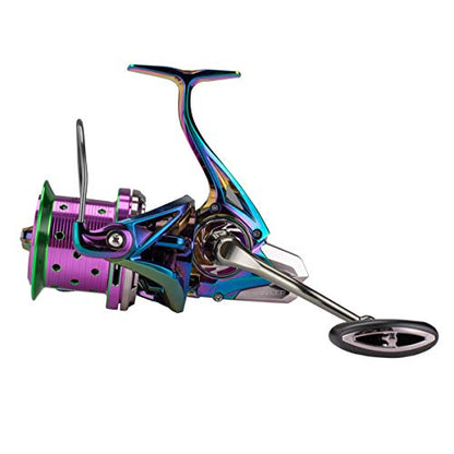 Diwa Spinning Fishing Reels 70 LBS Max Drag Power 18+1 Stainless BB Metal Body Casting Fishing Wheel 8000 10000 12000 Spool Series Freshwater Saltwater Big-Game Surf Ultra Smooth Spinning Reel - style: 10000