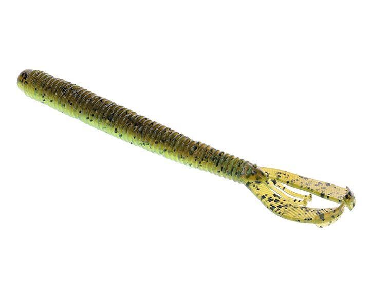 Strike King Rage Twin Tail Menace Worm Soft Bait Fishing Lure, 6", 2 Rage Flange Tails - color: Summer Craw