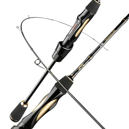 Ultralight Trout Spinning Rod,1.85m 6' Fast Action Carbon Fiber Fishing Pole, Stream Lake River Bass Trout Panfish Crappie 0.8-7g Lure, Sensitive Tip, Portable 2-Piece Travel Design - size: OPT-S612UL, 1.85m