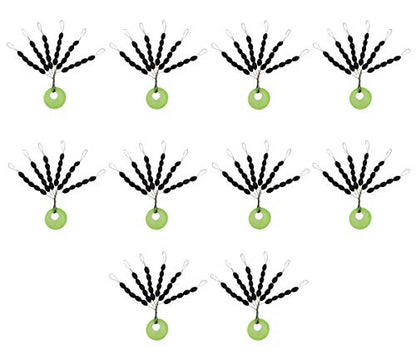 Drchoer Fishing Bobber Stoppers Line Stops: 300pcs Sinker Float Stops for Bass Fishing - Texas Rig Weight Stoppers Size Large Medium Small - color: Black, size: Medium