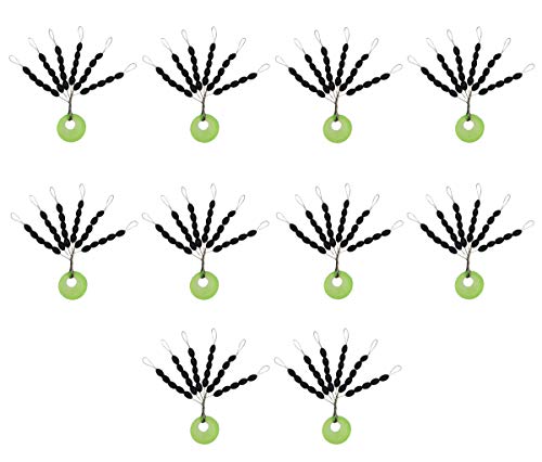 Drchoer Fishing Bobber Stoppers Line Stops: 300pcs Sinker Float Stops for Bass Fishing - Texas Rig Weight Stoppers Size Large Medium Small - color: Black, size: Small