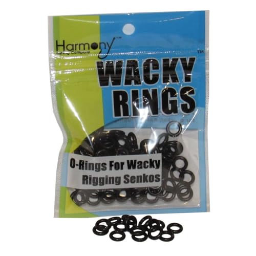 (100pk) – O-Rings for Wacky Rigging Senkos/Worms/Soft Stickbaits – Bait Saver Orings for Senko Worm – Save Your Baits from Tearing While Wacky Neko Rigging - color: Black, size: 3” Senko/Finesse (3/16” ID)