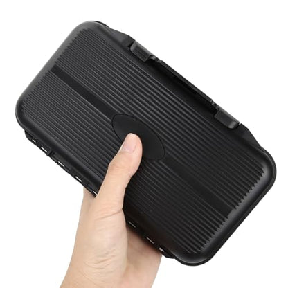 Black Portable Double Sided Fishing Lure Box Waterproof Fly Fishing Tackle Storage Container For Anglers