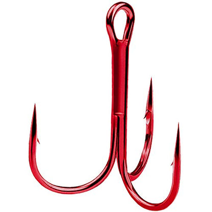 Shaddock Fishing 10-100Pcs Big Size Sharp Treble Hooks O'Shaughnessy Sharpened Treble Fishing Hooks High Carbon Steel Fish Treble Hook Size 10-10/0 - color: Red, size: 100PCS #6