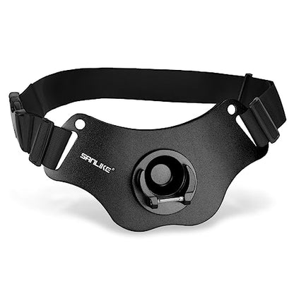 SANLIKE Fishing Belt Fight Belt Adjustable Aluminum Waist Fighting Belt Rod Holder Stand-up Fishing Belt - color: Black