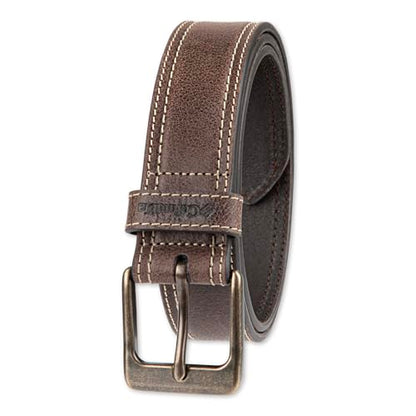 Columbia Men's Leather Casual Belt Tan & Brown Classic Style for Everyday Wear - color: Brown Contrast Stitch, size: Medium (34-36)