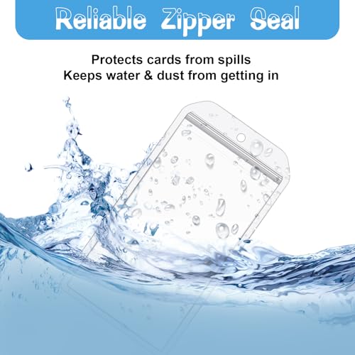 Geyee 6 Pack Fishing Hunting License Holder Waterproof Fluorescent ID Holder with 6 Bronze Safety Pins Heavy Duty for License Permit Protection Hunting Deer Season Supplies(Clear,Vertical) - color: Clear, style: Vertical