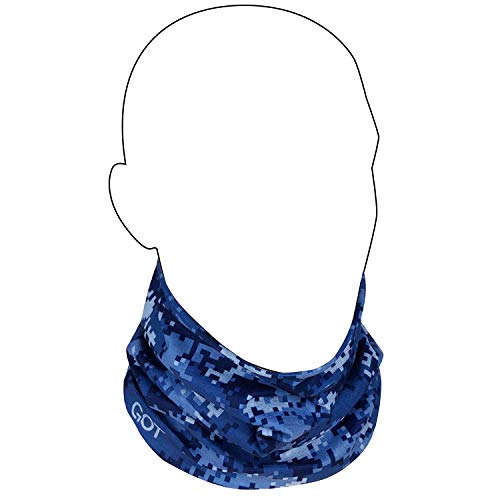 Fishing Face Mask Neck Gaiter - UV Sun Protection Cover for Men Women | Moisture-Wicking, Quick-Drying, Lightweight, Camo Design, Multi-Style Headwear, SPF Sun Shield - color: Digital Navy Camo