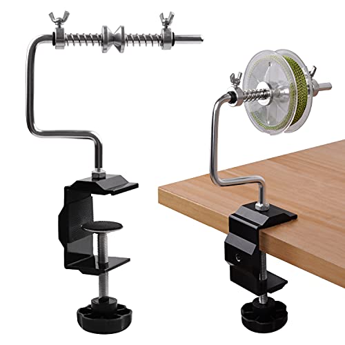 Fishing Line Spooler Winder, Adjustable Fishing Reel Spooler with Clamp Spooling Station for Spinning Casting Reels Winding System Device - style: With Clamp