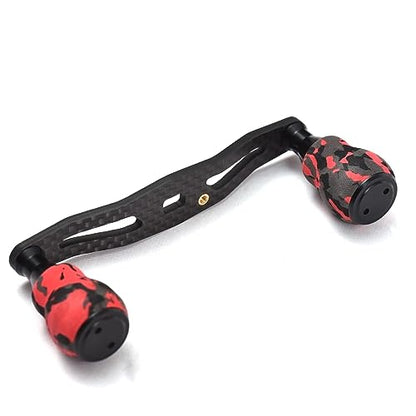 Lixada Carbon Baitcasting Trolling Reel Handle Left Right Ultralight Fishing Reel Crank Carbon Fiber Fishing Reel Handle Crank Accessory