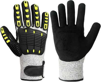 Lobster Gloves for Diving, Puncture and Cut Resistant Fishing Spearfishing Freediving Scuba Diving Gloves, Fully Coated Safety Work Glove for Men Women - size: X-Large