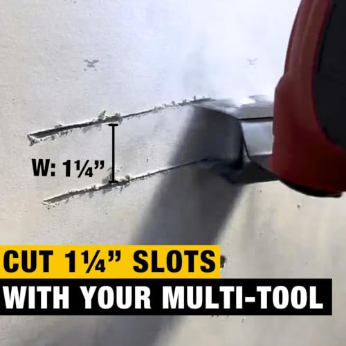 Rack-A-Tiers Slotter Blade (1-1/4") - Dual Sided Multi-Tool Blade, Drywall Channel and Slot Cutter, Cut Two Parellel Lines, Oscillating Tool(42750)