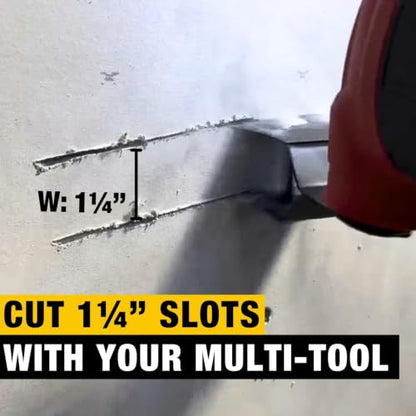 Rack-A-Tiers Slotter Blade (1-1/4") - Dual Sided Multi-Tool Blade, Drywall Channel and Slot Cutter, Cut Two Parellel Lines, Oscillating Tool(42750)