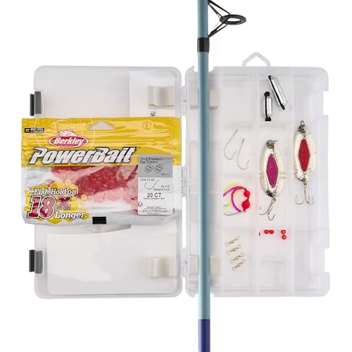 Shakespeare Catch More Fish Spinning Reel and Fishing Rod Combo with Kit - color: Salmon, style: 2024 Model