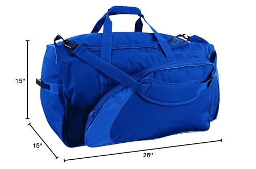 CHAMPRO Varsity Football Equipment Bag With Shoulder Carry Strap, Laundry and Helmet Bags - color: ROYAL