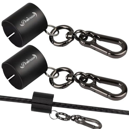 Dovesun Creek Rod Clips Wearable Fishing Rod Holder Clip Fly Fishing Pole Accessories 1PCS & 2PCS - color: Cylindrical-Black-2PCS