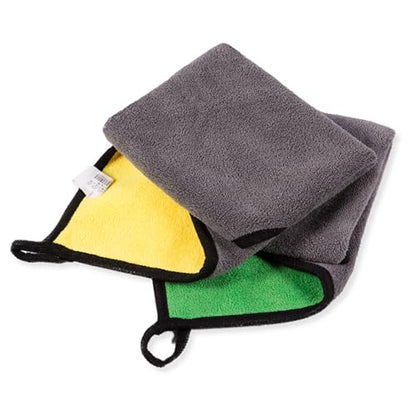 Microfiber Fishing Towel with Clips Thickened Fishing Cleans Towel Outdoor Cleans Tools Hands Easy to Use Hiking Equipment - color: Blue