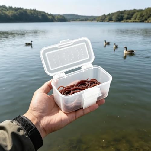 Portable Lure Container Breathable Fishing Live Baits Box Light Weight Baits Holder for Fishing