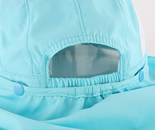 Connectyle Kids Sun Hat with Removable Neck Flap UPF 50+ Sun Protection Baseball Cap Summer Beach Sun Hats 3-6 Years - color: Aqua Blue