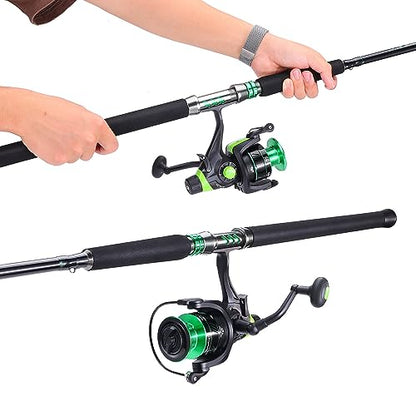 Sougayilang Catfish & Inshore Spinning Combo – 30LB Drag, 4.7:1, 13+1 Bearings, 2-Piece Medium Heavy Rod for Catfish, Striper, Redfish, Carp – Bottom Fishing - color: B-Spin7'0''-5000