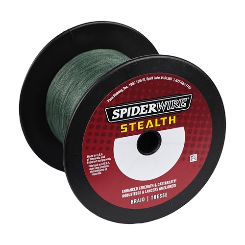 SpiderWire Stealth Braid Fishing Line - color: Moss Green, size: 3000yd, style: 6lb Break Strength