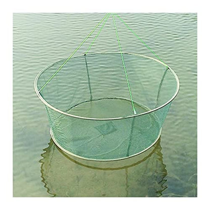 Fishing Accessories - 80/100cm Folding Fishing Net Hanging Wire Mesh Steel Wire Mesh Fish Cage Bait Crab Shrimp Pier Pond Shrimp Trap Minnow Mesh Net