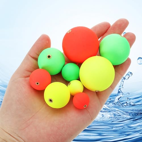 PATIKIL Fishing Bobbers Floats, Fishing Rig Float Round Slip Responsive Pompano Floats Buoy Rig Stoppers for Surf Fishing - size: 0.7 Inch