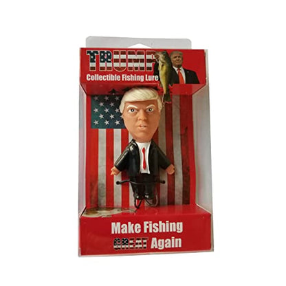 Trump Topwater Fishing Lure, Novelty Bass Lure with Treble Hooks, Floating Hard Bait for Freshwater and Saltwater Fishing, Collectible Fishing Gift