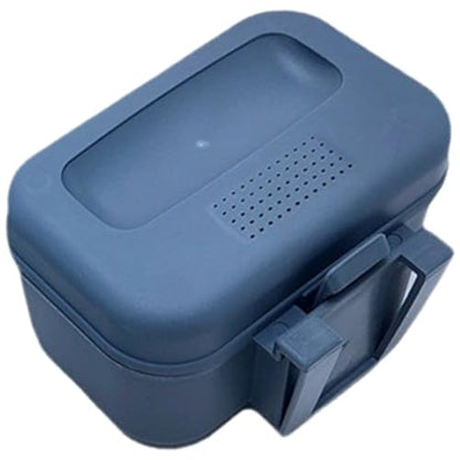 Yeory Worm Box, Plastic Fishing Live Bait Box, Breathable Holes Bait Bucket with Leakproof Lid, Clip on Worm Container for Belt
