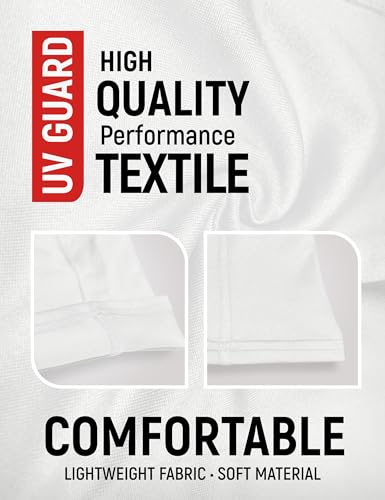 UPF 50+ Balaclava Ski Mask for Men Women - UV Face Mask Motorcycle Shiesty | Windproof, Breathable, Hinge Design, Full & Half Face Coverage, Fits Under Helmet, Snowboarding, Skiing - color: White