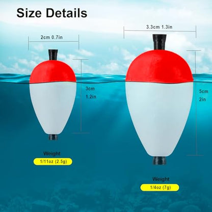 Peg Floats Slotted 10PCS Catfish Fishing Floats Foam Slip Bobbers for Fishing Santee Rig Crappie Panfish Bass Trout 1.2in,2in - size: 1.2in-3cm