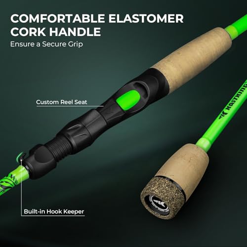 KastKing Zephyr Dual Tip Casting Rods & Spinning Fishing Rods, Lightweight KastFlex IM6 Graphite Rod, Dual Tips Section for Different Powers, Built-in Hook Keeper, PTS Power Transition System - size: 6'6"-M/MH-F(2 Pcs+ Extra Tip), style: Casting
