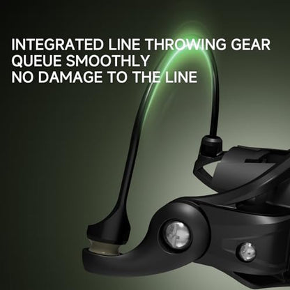 LS Lightweight Spinning Reel 500-1000 Series, 3.8oz Ultralight Carbon Fiber Frame, 5+1 BB, 5.2:1 Gear Ratio, 6.6LBs Max Drag, Saltwater/Freshwater Fishing Reel - color: LS, size: 500