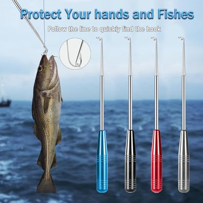 Fish Hook Remover Tool, Fishing Hook Quick Removal Device, Fishing Gear and Accessories Security Extractor Equipment Kits for Adult, Hook Extractor Tools with Storage Tube