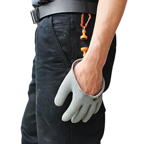 Inf-way Fishing Glove with Magnet Release, Fisherman Professional Catch Fish Gloves Cut&Puncture Resistant with Magnetic Hooks Hunting Glove - size: Large, style: Left