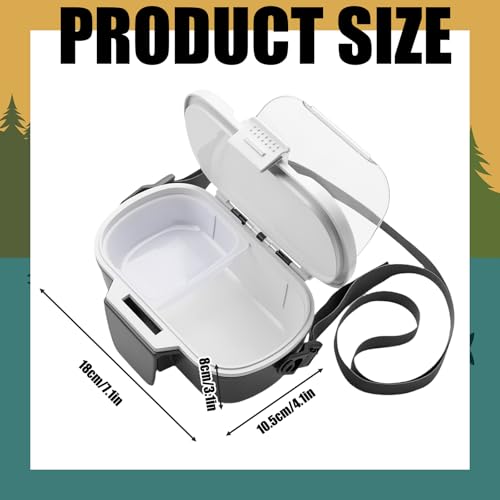 Insulated Live Bait Holder Waist Mounted Dual Layer Fishing Bait Bucket Container with Lid and Lock Portable Plastic Lure Worm Storage Tackle Box, Keeps Baits Fresh and Alive - style: Classic Style