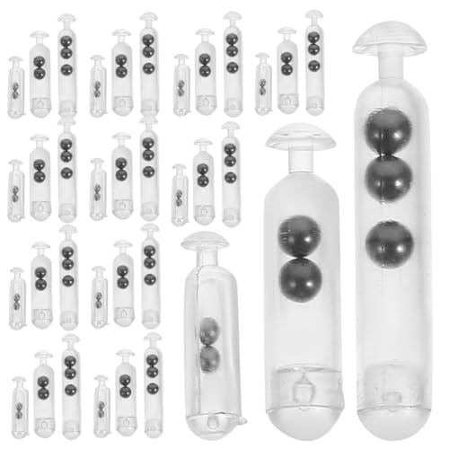 KICHOUSE 60pcs Fishing Weights Rattle Beads Luminous Metal Sinkers Bait Lure Accessories Assorted Small Medium Large for Freshwater and Saltwater Fishing Terminal Tackle