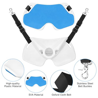 SANLIKE Fishing Belt Rod Holder Adjustable Fishing Fighting Waist Belt with EVA Padded Great Plastic Material Fighting Belt - color: White Set