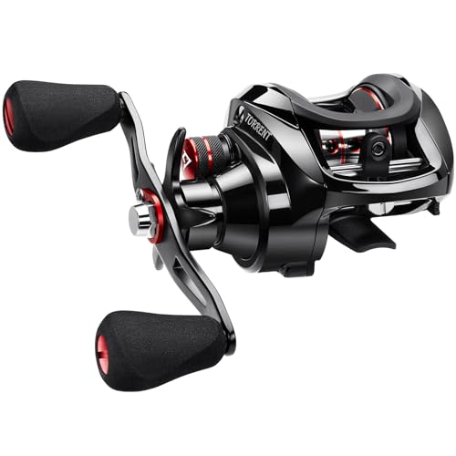 Piscifun Torrent Baitcasting Reel, 18LB Carbon Drag, Magnetic Brake | 7.1:1 and 5.3:1 ratios, low-profile body, smooth casting, 6+1 bearings, easy control - size: 5.3:1-Right Handed